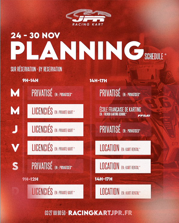 planning de la semaine du 24 au 30 nov planning de la semaine du 24 au 30 nov