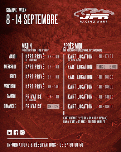 planning semaine du 8 septembre